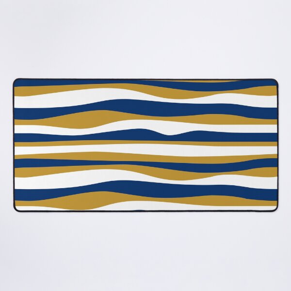 Item preview, Wavy stripes navy-mustard-white designed and sold by kobyakov.