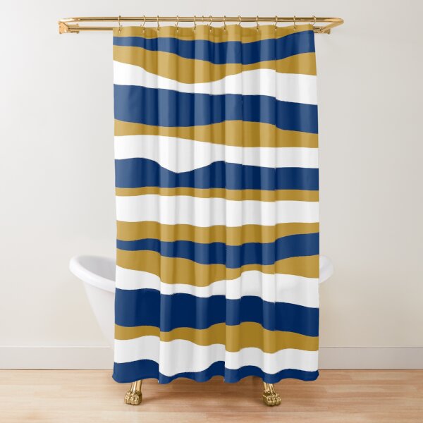 Item preview, Wavy stripes navy-mustard-white designed and sold by kobyakov.