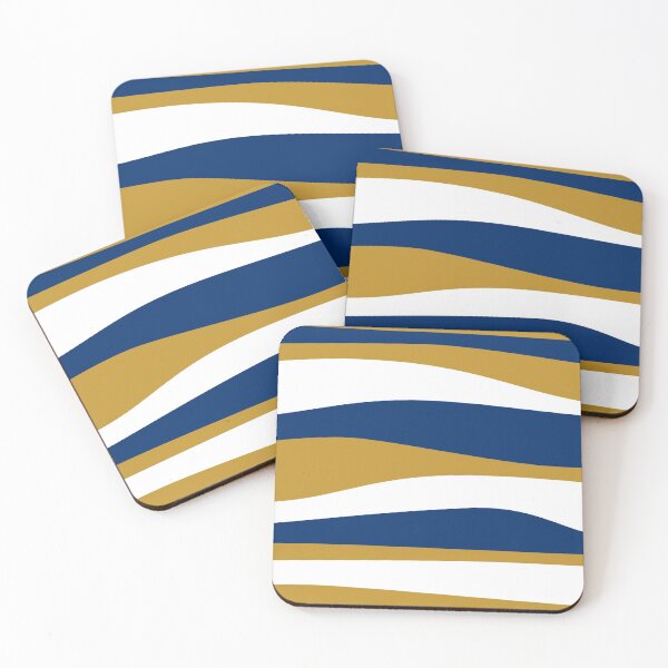Item preview, Wavy stripes navy-mustard-white designed and sold by kobyakov.