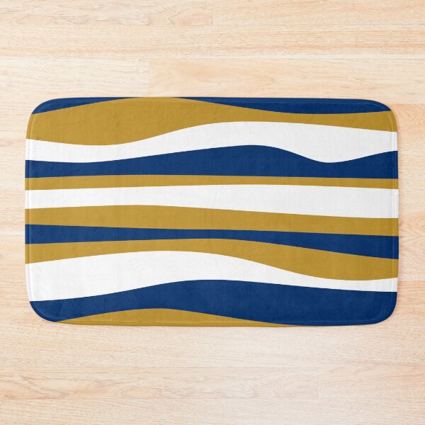 Item preview, Wavy stripes navy-mustard-white designed and sold by kobyakov.