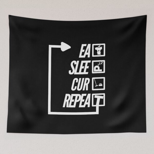 Item preview, Eat Sleep Curl Repeat designed and sold by TheUnknown93.