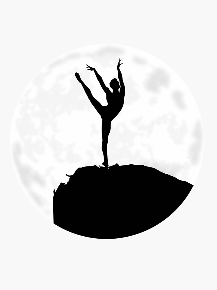 "Male Ballet Dancer Under The Moon Perfect Giftballet gift" Sticker for Sale by vivalonda
