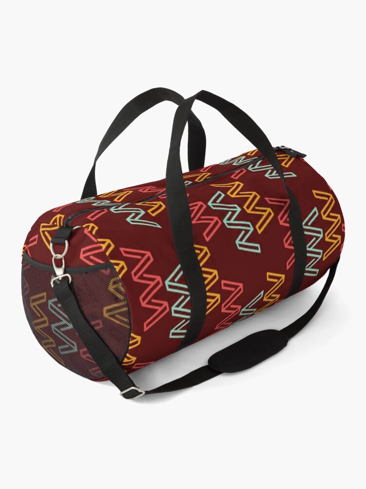 Buffle travel bag colourful geometric zigzag bright colours