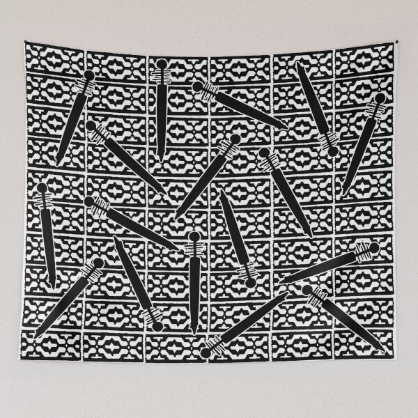 Item preview, Repeated Ainu Pattern with Scattered Tonkari Silhouettes  designed and sold by BReinbold.