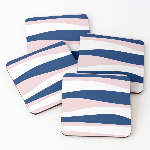 Item preview, Wavy stripes navy-white-light pink designed and sold by kobyakov.
