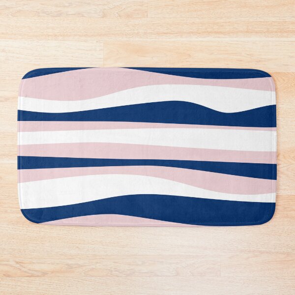 Item preview, Wavy stripes navy-white-light pink designed and sold by kobyakov.