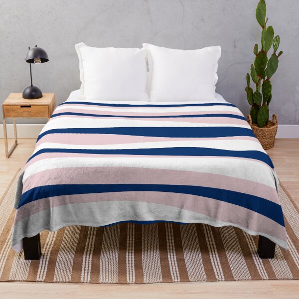 Item preview, Wavy stripes navy-white-light pink designed and sold by kobyakov.