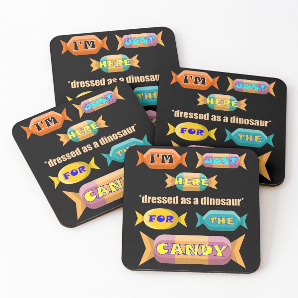 Item preview, I Am Just Here For The Candy Dinosaur - Holiday designed and sold by artfulnotebook.