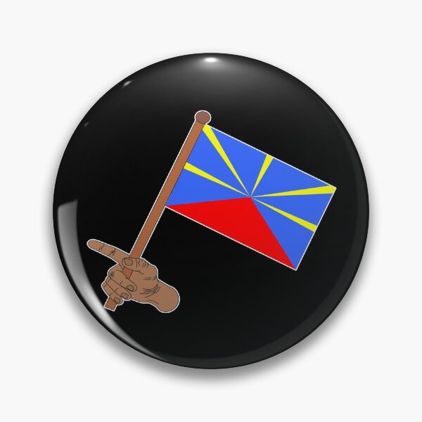 Item preview, Flag of Reunion Island in the hand designed and sold by West indian touch.