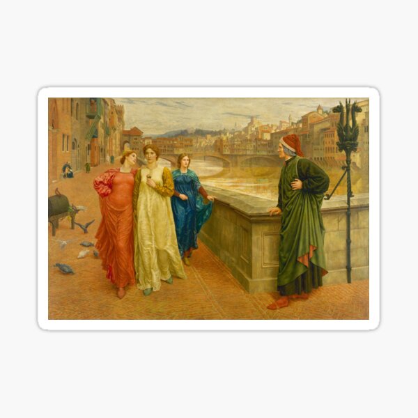 Henry Holiday Classical Masterpiece Dante and Beatrice Sticker for Sale by Jéanpaul  Ferro