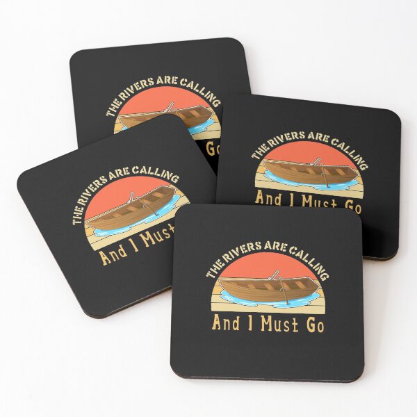 Item preview, THE RIVERS ARE CALLING AND I MUST TO GO - Boating Retro Vintage Design designed and sold by biigshow.