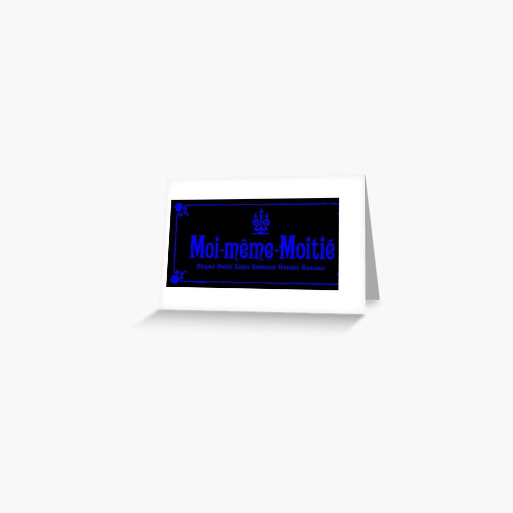 moi meme moitie gothic lolita logo label dark version Postcard
