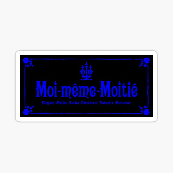 Artikel-Vorschau von Moi Meme Moitie Gothic Lolita Logo Label dunkle Version, designt und verkauft von cybercults.