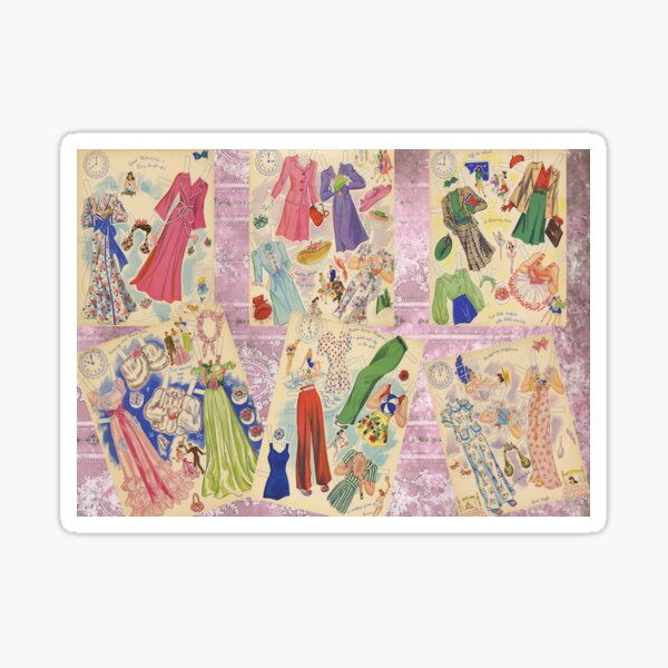 Item preview, Paper Doll Dresses Ladies Fashion 1940 designed and sold by Maggiedolly.