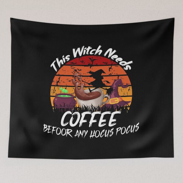 Item preview, This Witch Needs Coffee Before Any Hocus Pocus Halloween designed and sold by MoradovT-shirt.