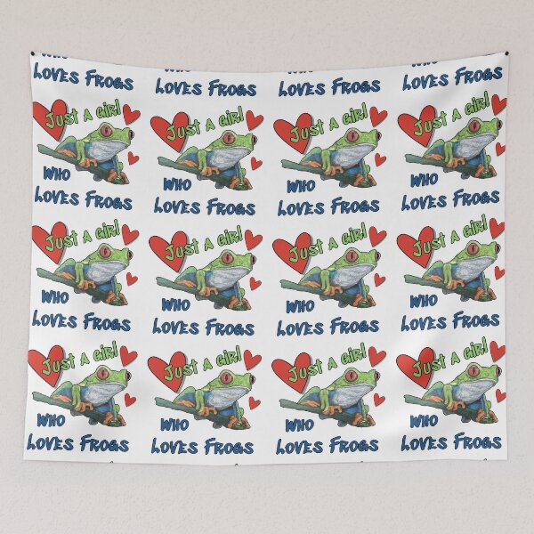 Item preview, Just a girl who loves frogs - funny quote  designed and sold by NathBros.