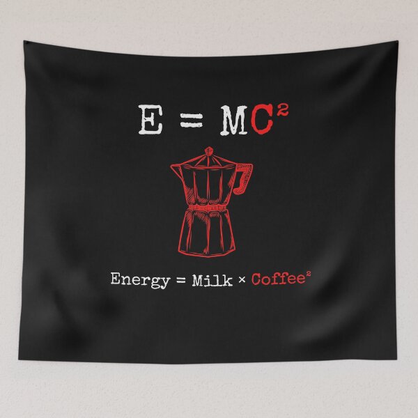 Item preview, E=MC2 Energy = Milk and Coffee Funny Equation Formula For Coffee Lovers  designed and sold by greatmar1.