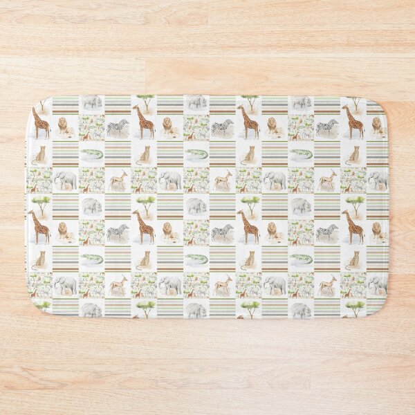 Item preview, Jungle Safari Animal Patchwork designed and sold by KrisInStitches.