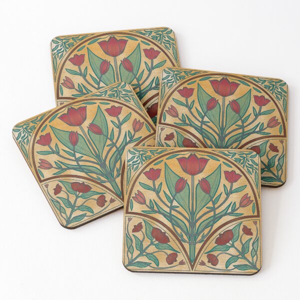 Item preview, Art Deco Floral Tulip Pattern designed and sold by christabelco.