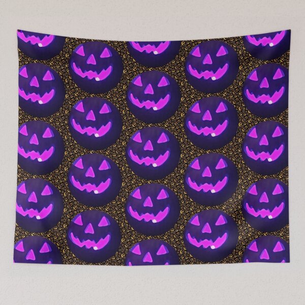 Item preview, Purple pumpkin face designed and sold by AmandaFaye99.