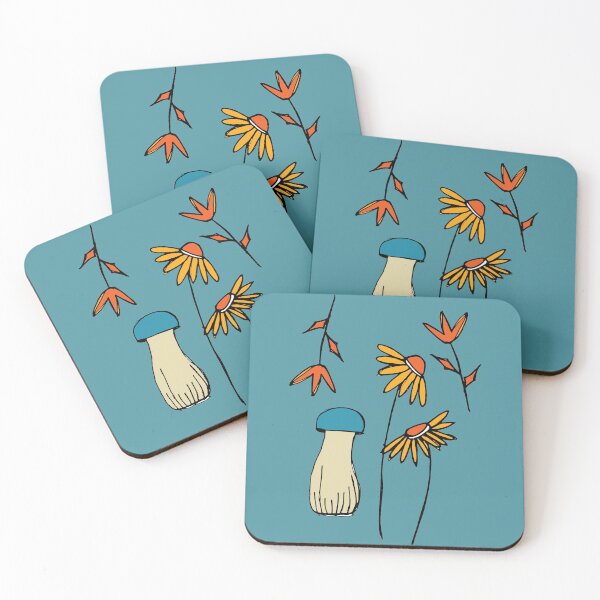 Item preview, Flowers and Mushroom Blue designed and sold by susycosta.
