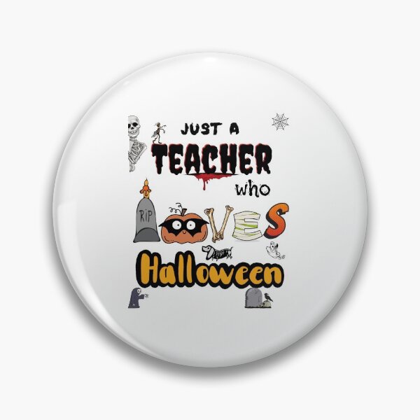 Item preview, Just a Teacher who loves Halloween Pumpkin Witch bats spooky Costume designed and sold by YourgiftShop.