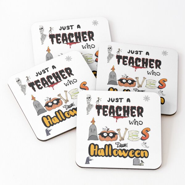 Item preview, Just a Teacher who loves Halloween Pumpkin Witch bats spooky Costume designed and sold by YourgiftShop.