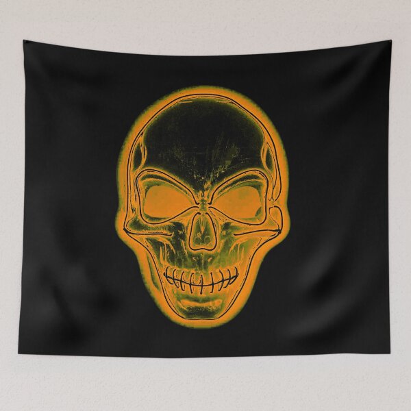 Item preview, Glowing Orange Halloween Skull designed and sold by freeArt10.