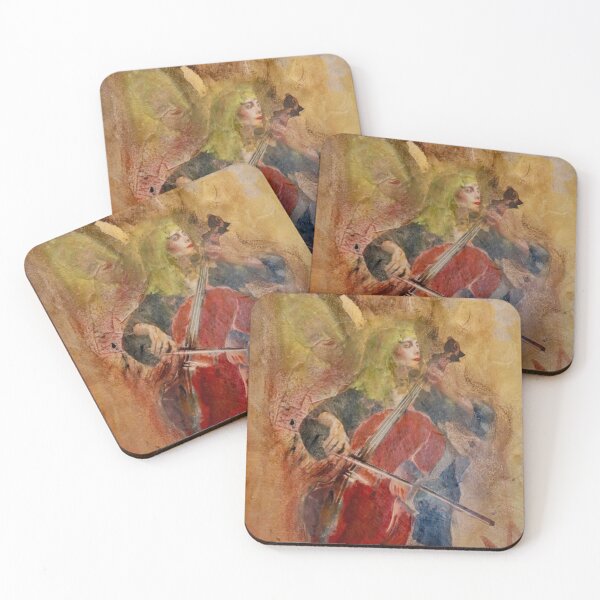 Item preview, Cellist in Watercolor and Mixed Media designed and sold by Marianne Madson.