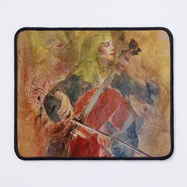 Item preview, Cellist in Watercolor and Mixed Media designed and sold by Marianne Madson.