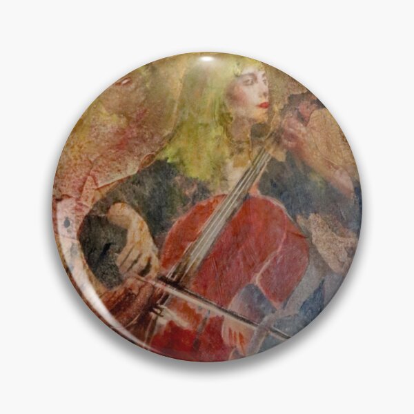 Item preview, Cellist in Watercolor and Mixed Media designed and sold by Marianne Madson.