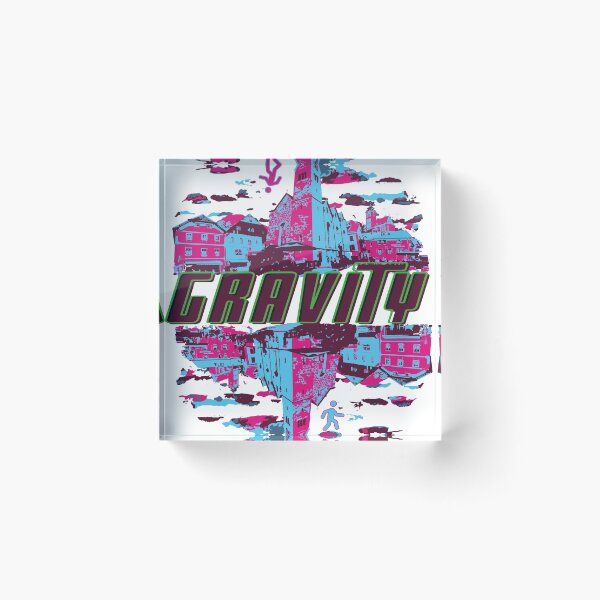 Item preview, The pink and blue city in Graviton. designed and sold by chicandcomfy333.