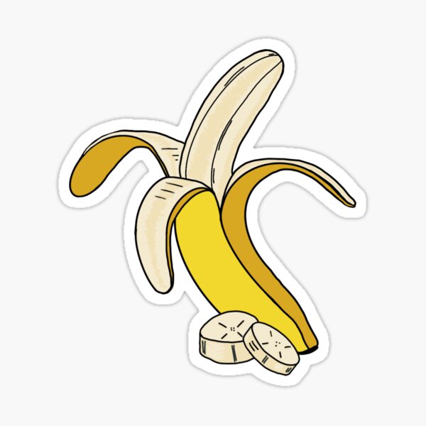 Item preview, Peeled banana with slices designed and sold by Karina-Cross.