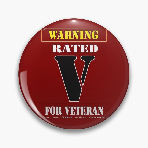 Item preview, Warning Rated V for Veteran designed and sold by Buckwhite.