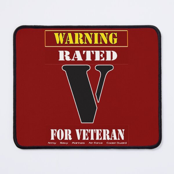 Item preview, Warning Rated V for Veteran designed and sold by Buckwhite.