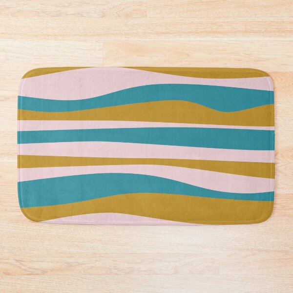 Item preview, Wavy stripes turquoise-mustard-light pink designed and sold by kobyakov.
