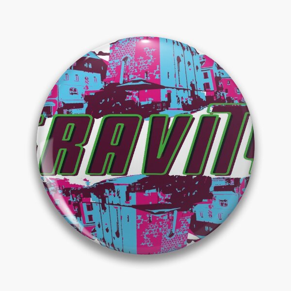Item preview, The pink and blue city in Graviton. designed and sold by chicandcomfy333.