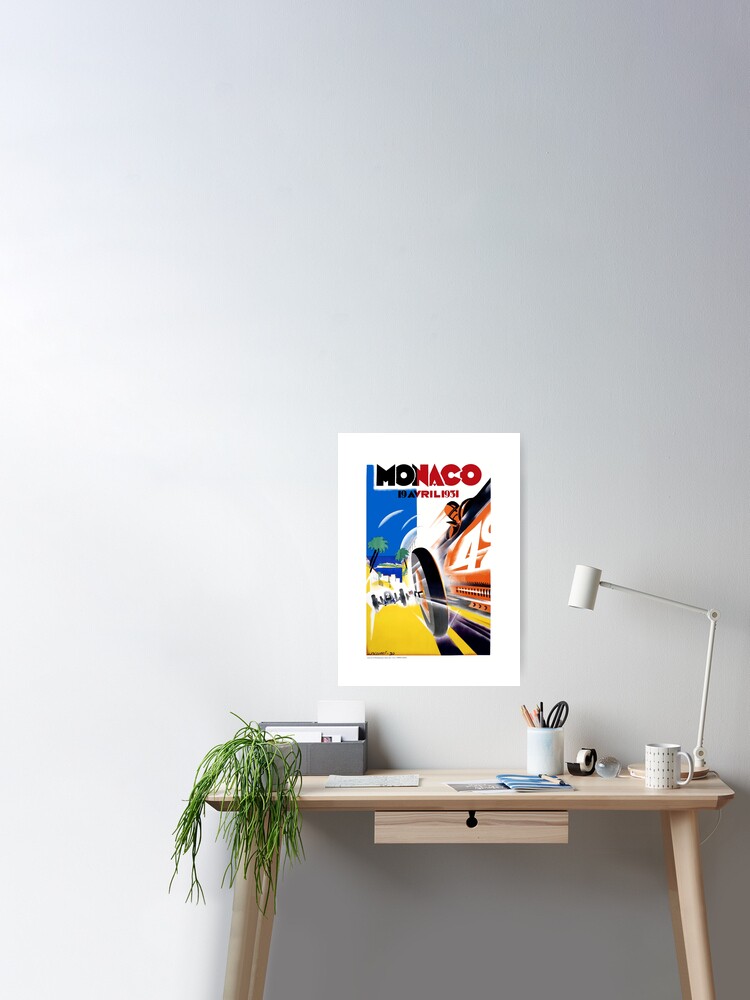 1931 MONACO Grand Prix Racing Poster