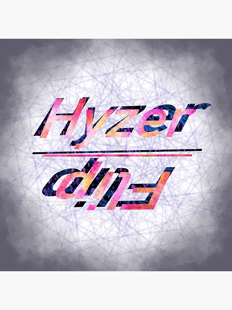 "Hyzer Flip Disc Golf Design" Poster for Sale by DiscGolfArt Redbubble
