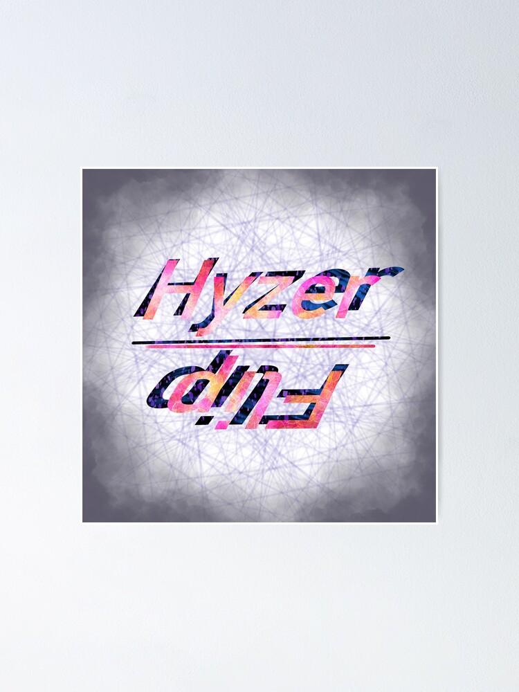 "Hyzer Flip Disc Golf Design" Poster for Sale by DiscGolfArt Redbubble