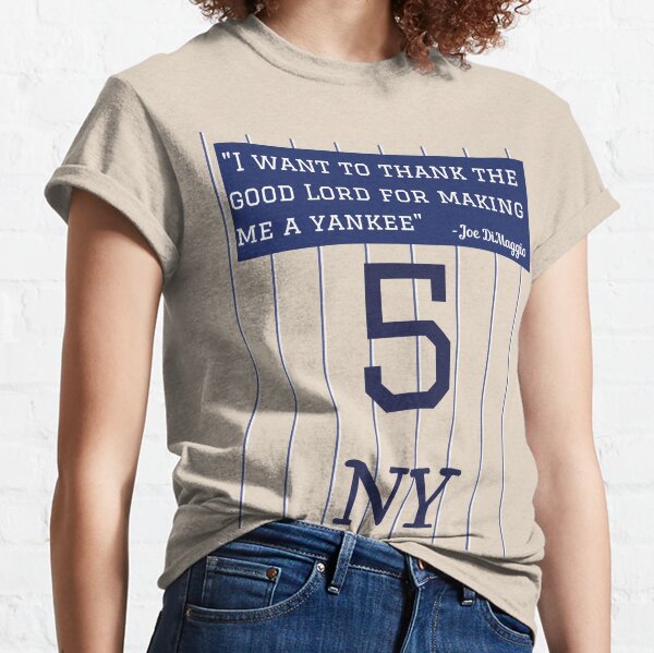 Joe DiMaggio '5' Yankees Vintage 'Thank You Lord' Essential T-Shirt for  Sale by builtbyher