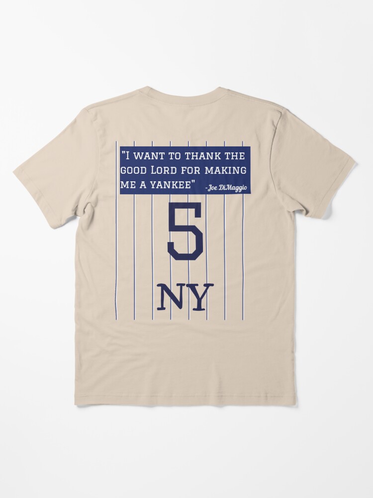 Joe DiMaggio '5' Yankees Vintage 'Thank You Lord' Essential T-Shirt for  Sale by builtbyher