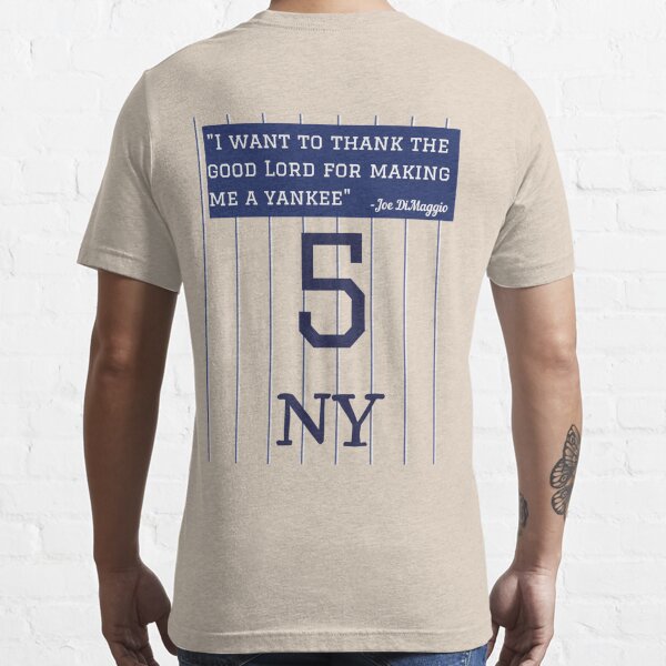 Joe DiMaggio '5' Yankees Vintage 'Thank You Lord' Essential T-Shirt for  Sale by builtbyher