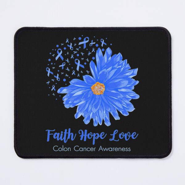 Item preview, Faith Hope Love Colon Cancer Flower blue designed and sold by StarcyWol.