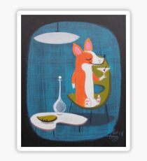 Corgi At Home Sticker