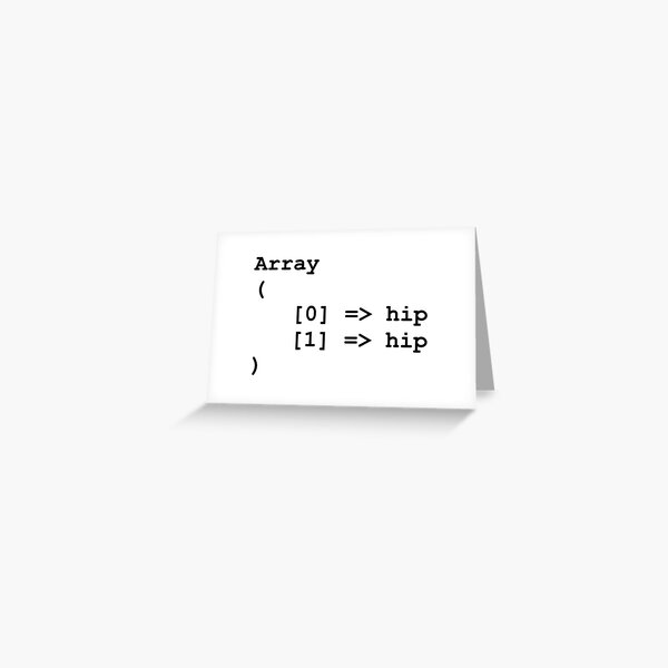 Hip Hip Hooray Programming Array Greeting Card