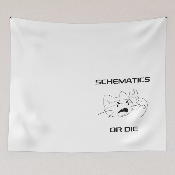 Item preview, Schematics or Die Cat - Black designed and sold by Hawise.
