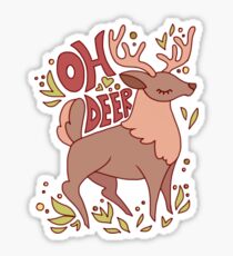 OH DEER Sticker