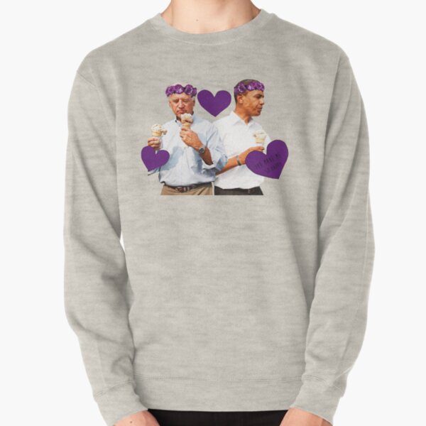 Joe Biden and Barack Obama Eating Ice Cream Pullover Sweatshirt