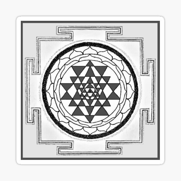 HEALTH MANDALA | Mandala Art~Design (Black and White) Sticker